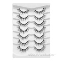 7 pairs false eyelashes handmade natural strip lashes